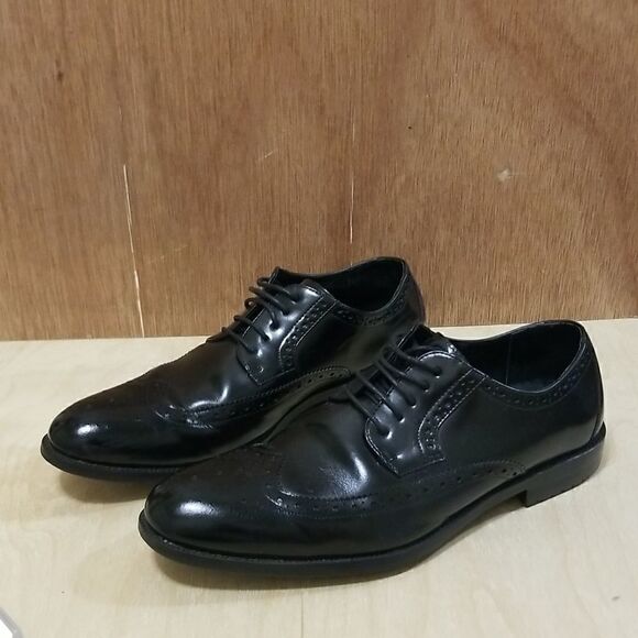 Stacy Adam Wingtip Shoes Sz 10 - Picture 2 of 10